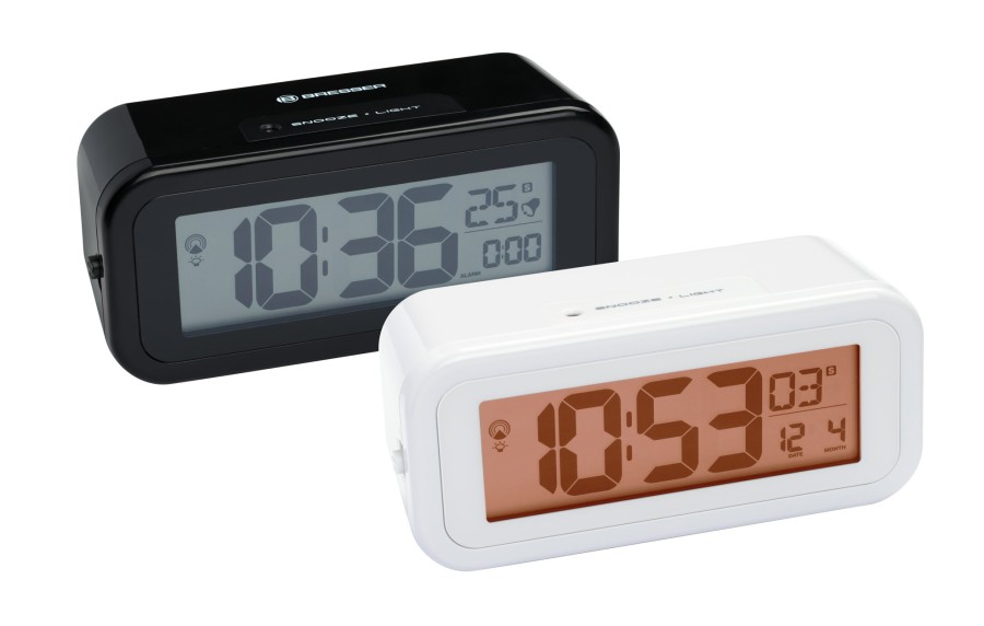 Bresser Bresser Mytime Amber Radio Controlled Alarm Clock New