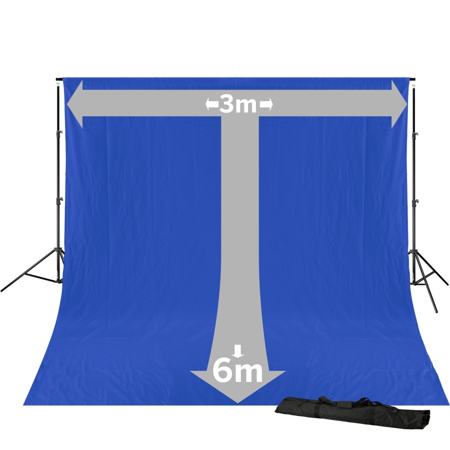 Bresser Bresser Br-D23 Background System + Background Cloth 3 X 6M Chromakey Blue Best