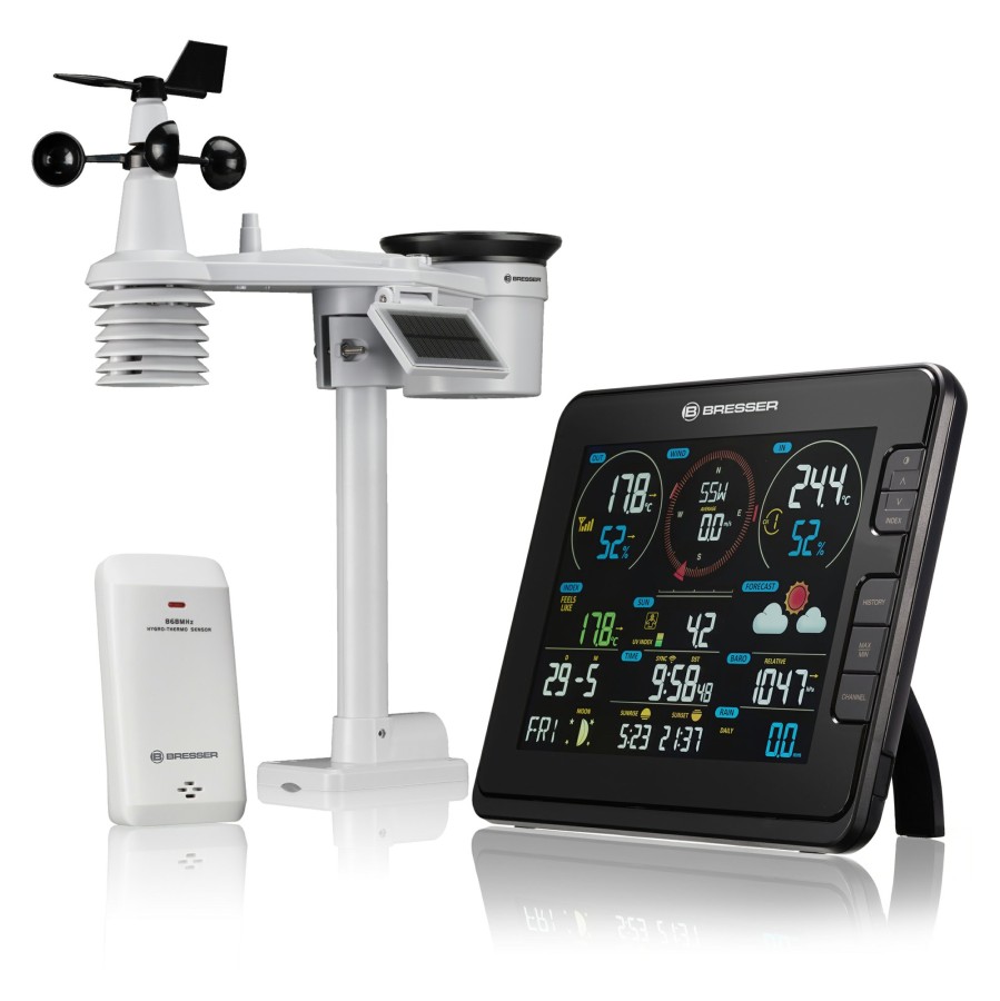 Bresser Bresser Professional 7-In-1 Wi-Fi Weather Station With Light Intensity And Uv Measurement Function Hot