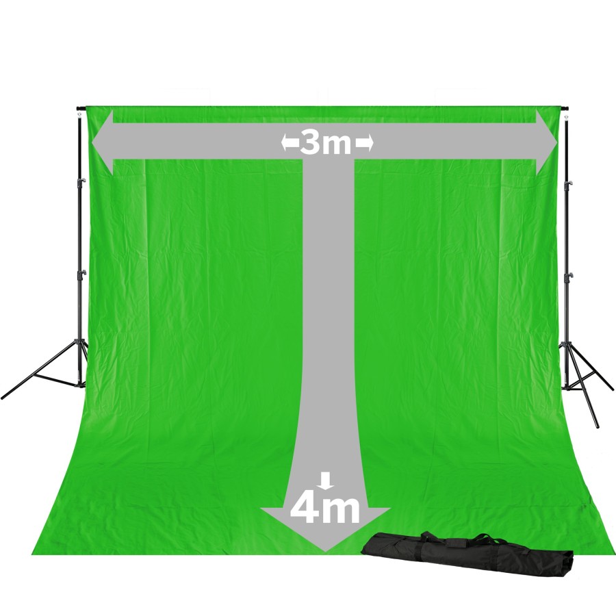 Bresser Bresser Br-D23 Background System + Background Cloth 3 X 4M Chromakey Green Wholesale