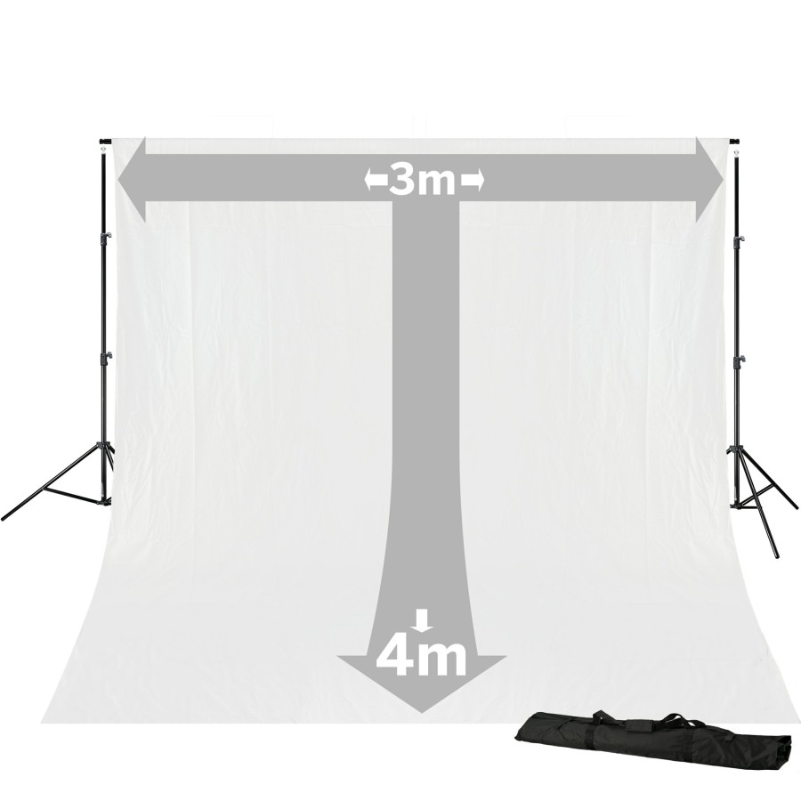 Bresser Bresser Br-D23 Background System + Background Cloth 3 X 4M White Wholesale