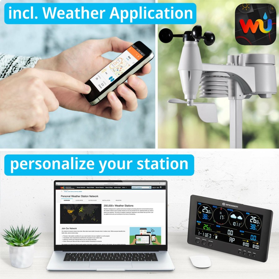 Bresser Bresser Wifi Clearview Weather Station With 7-In-1 Sensor Wholesale