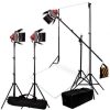 Bresser Bresser Illumination And Background Set No.7 With 3 Dimmable Sg-800D Halogen Studio Lamps Clearance