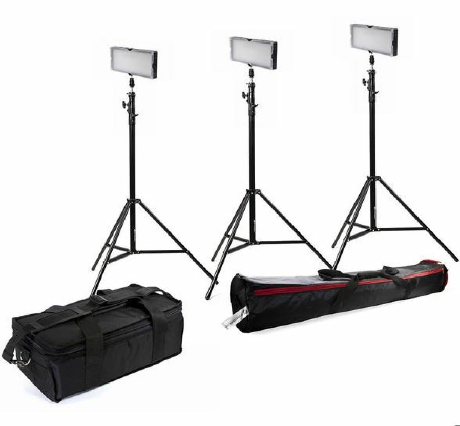 Bresser Bresser Sl-360 Led Continuous Light Set (3X Led And 3X Tripods) Clearance