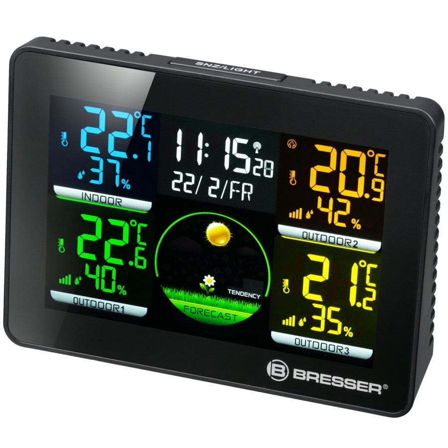 Bresser Bresser Thermo Hygro Quadro Nlx - Thermo-/Hygrometer With 3 Outdoor Sensors Online