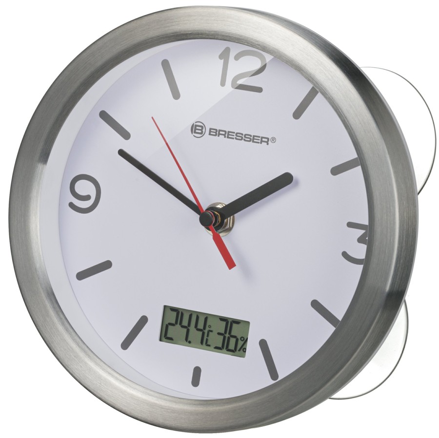 Bresser Bresser Mytime Thermo-/Hygro Bath Clock - White Online