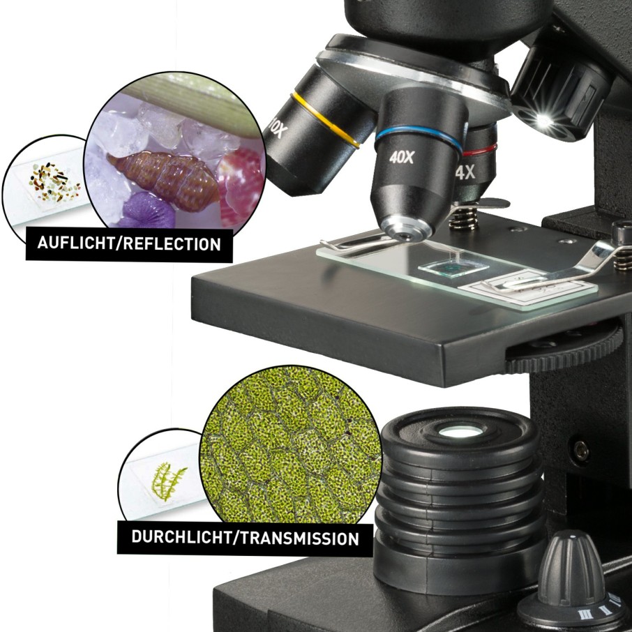 Bresser National Geographic 40X-1280X Microscope With Smartphone Holder Clearance