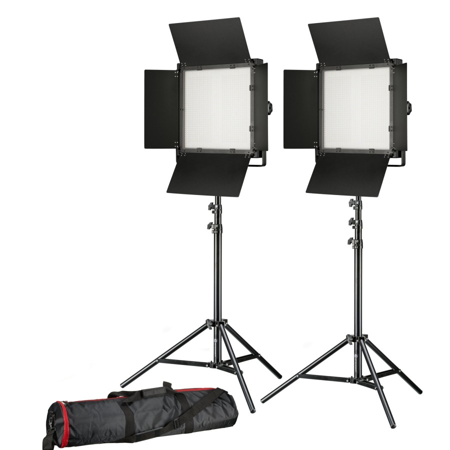 Bresser Bresser Led Photo-Video Set 2X Ls-600 38W/5.600Lux + 2X Tripod New