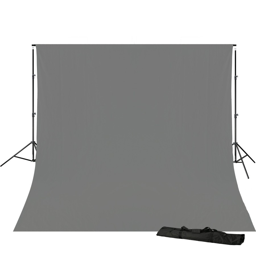 Bresser Bresser Br-D23 Background System + Background Cloth 3 X 6M Grey Clearance