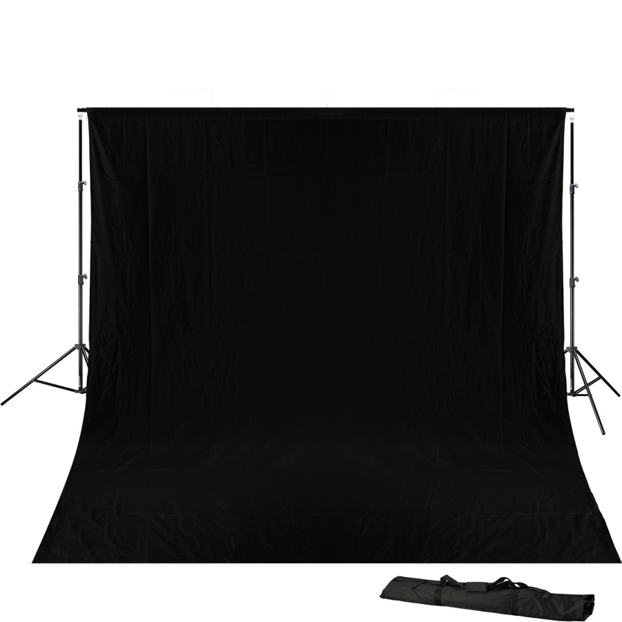 Bresser Bresser Br-D23 Background System + Background Cloth 3 X 6M Black Hot