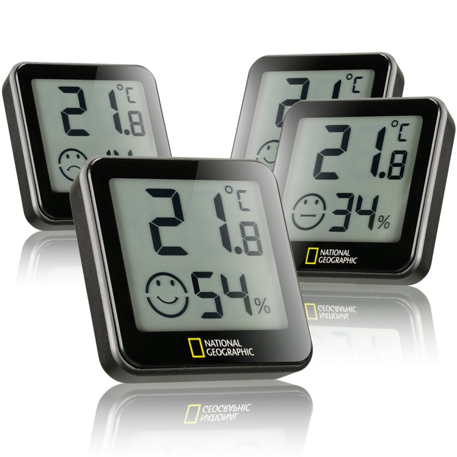 Bresser National Geographic Tempy Thermo/Hygrometer, Set Of 4 Clearance