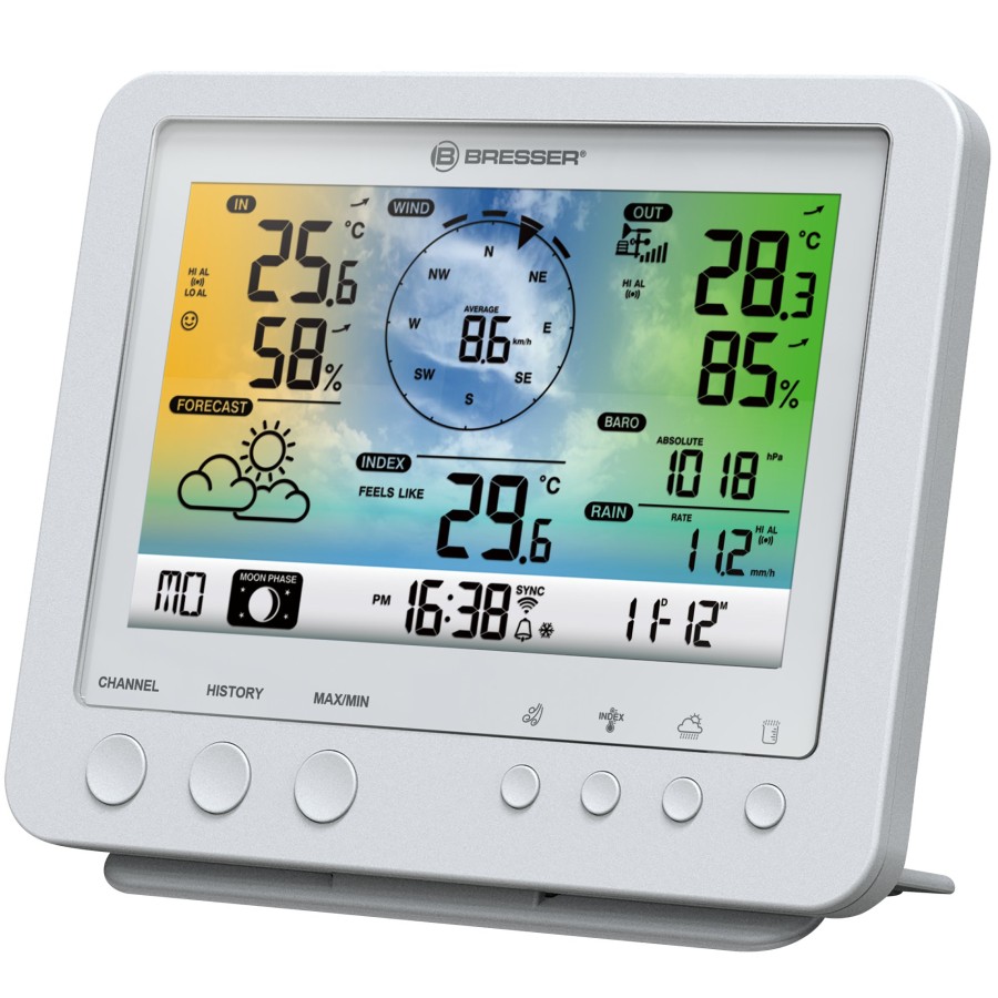 Bresser Bresser Wifi Color Weather Station With 5In1 Profi Sensor White Clearance