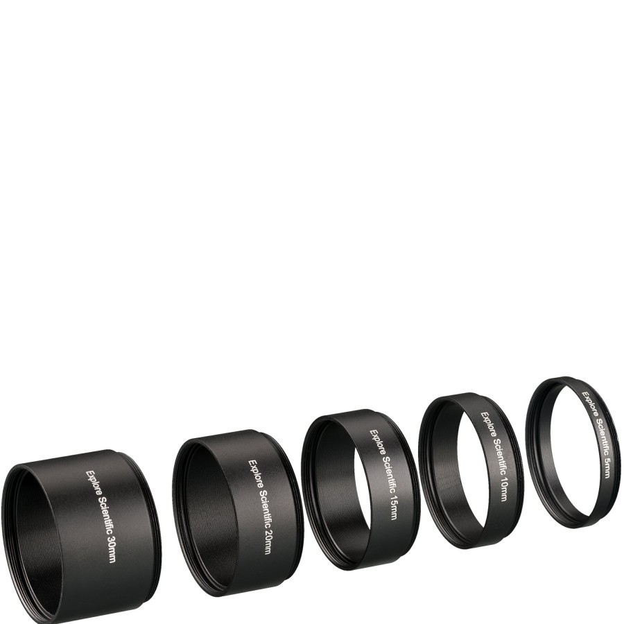 Bresser Explore Scientific Extension Ring Set M48X0.75 - 5 Pieces (30, 20, 15, 10 And 5 Mm) Best