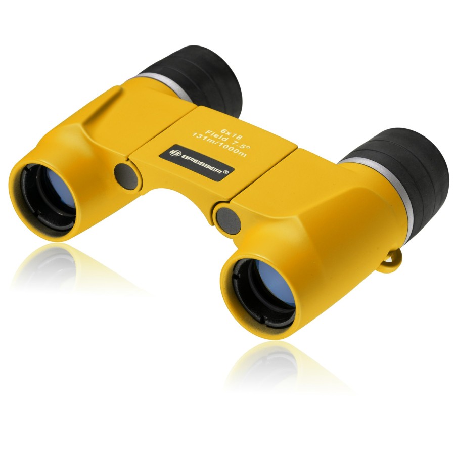 Bresser Bresser Junior Children'S Binoculars 6X18 Yellow New