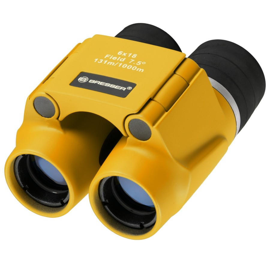 Bresser Bresser Junior Children'S Binoculars 6X18 Yellow New