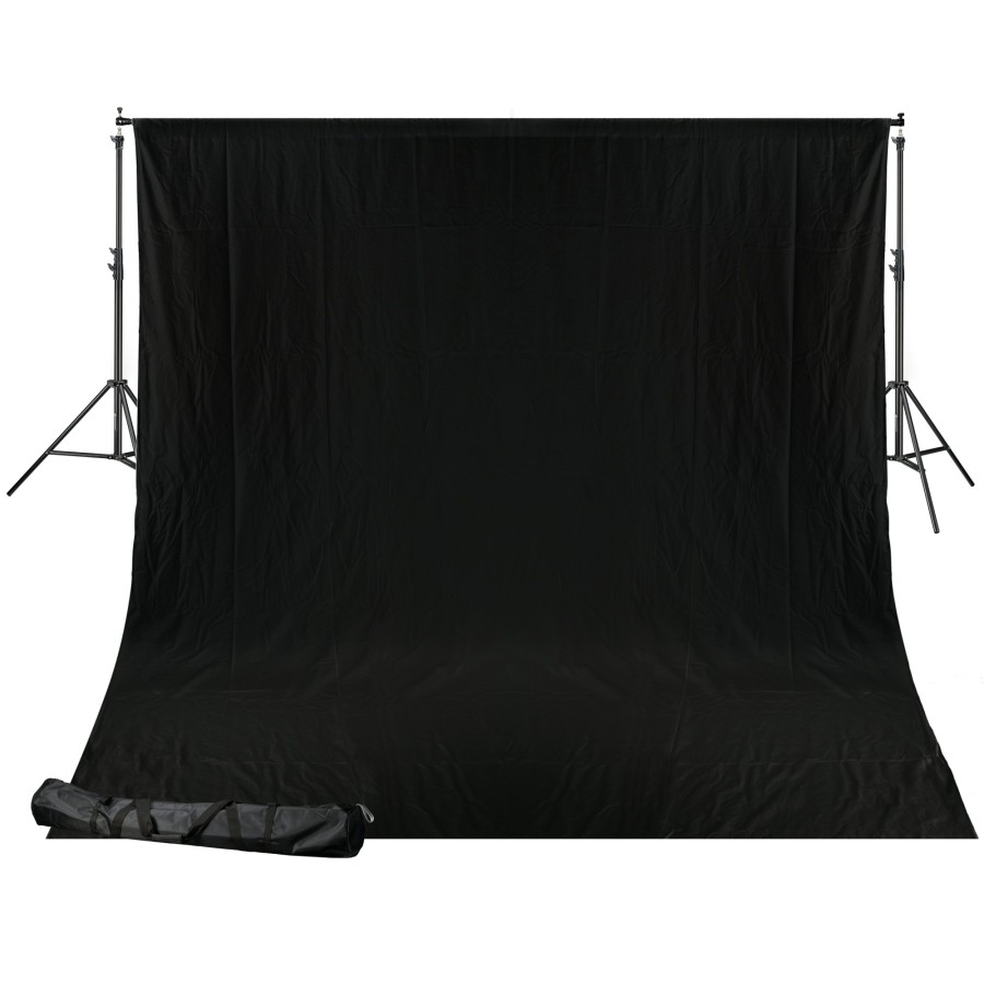 Bresser Bresser Br-D24 Background System + Background Cloth 2,5 X 3M Black Wholesale