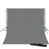 Bresser Bresser Br-D23 Background System + Background Cloth 3 X 4M Grey New