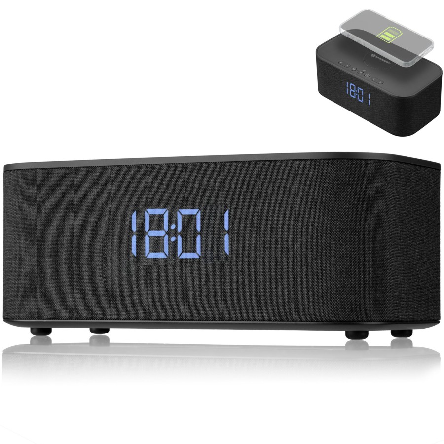 Bresser Bresser Bluetooth Speaker With Alarm Clock And Wireless Charging Function Wholesale