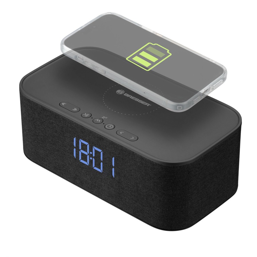 Bresser Bresser Bluetooth Speaker With Alarm Clock And Wireless Charging Function Wholesale