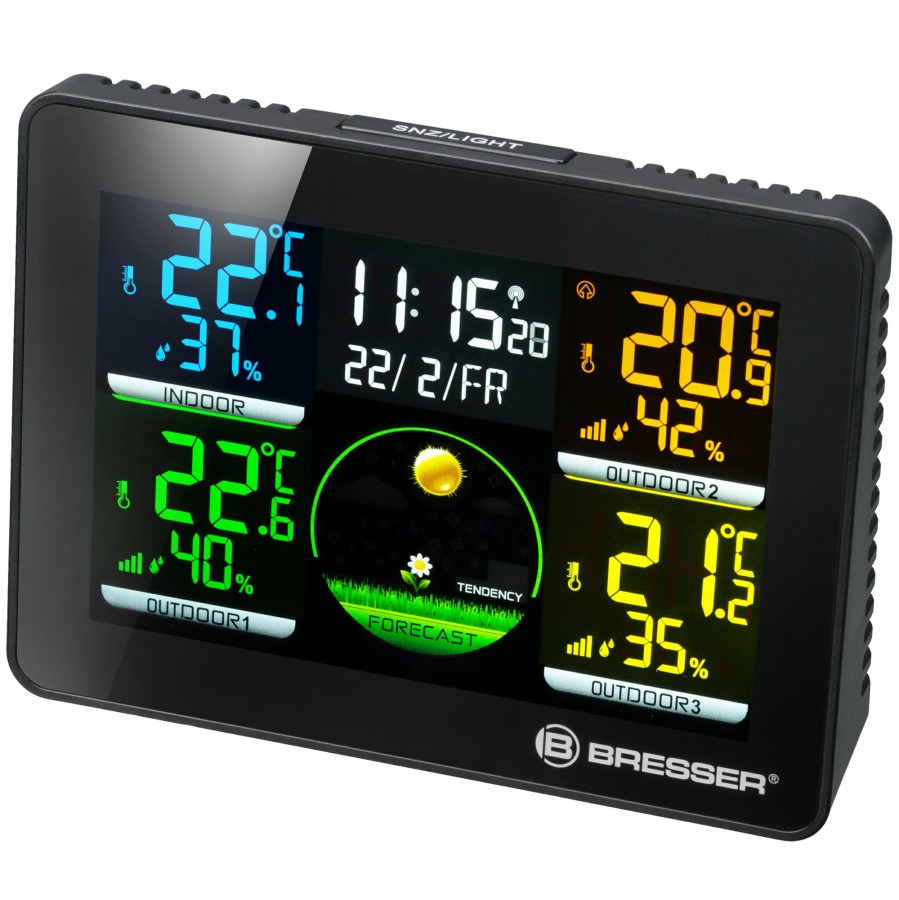 Bresser Bresser Thermo Hygro Quadro Nlx - Thermo-/Hygrometer With 3 Outdoor Sensors Hot