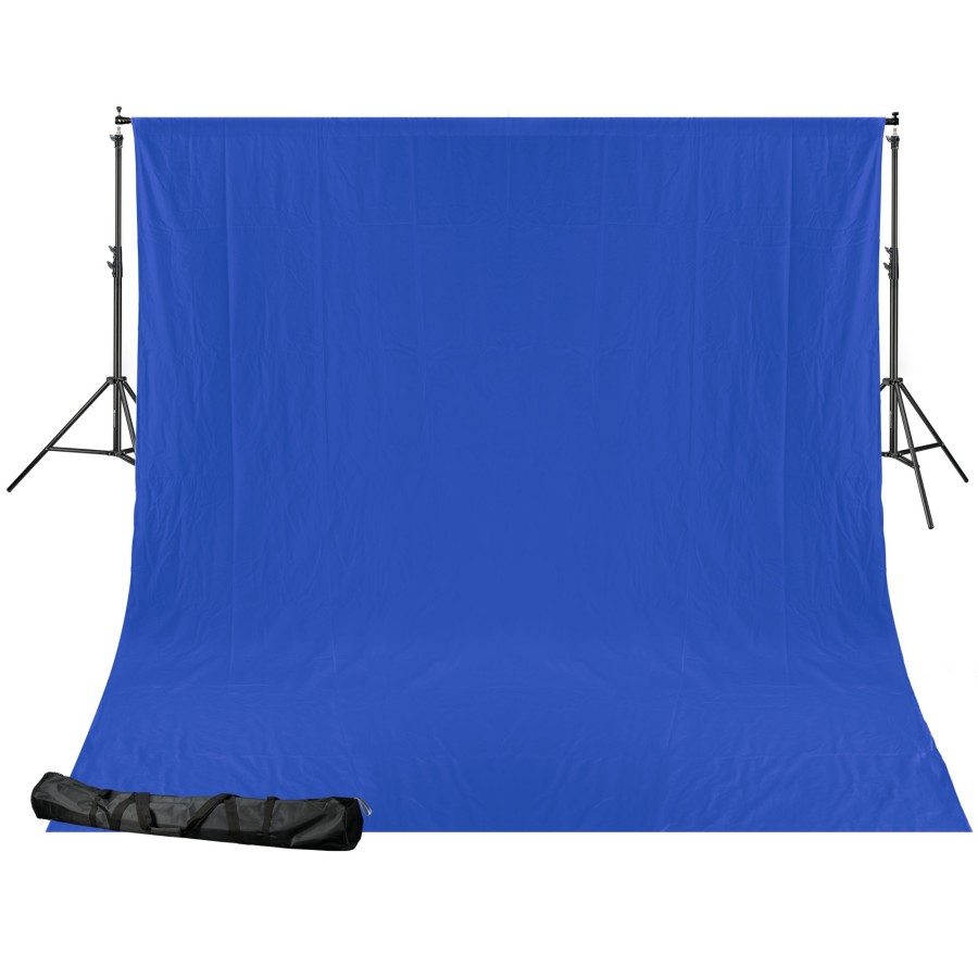 Bresser Bresser Br-D24 Background System + Background Cloth 2,5 X 3M Chromakey Blue Hot