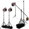 Bresser Bresser Illumination And Background Set No.7 With 3 Dimmable Sg-800D Halogen Studio Lamps Wholesale