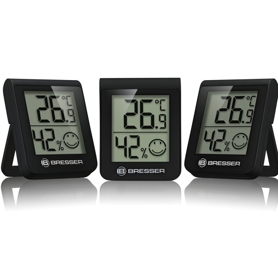 Bresser Bresser Humitemp Thermo Hygro Indicator 3 Unit Set Black Clearance