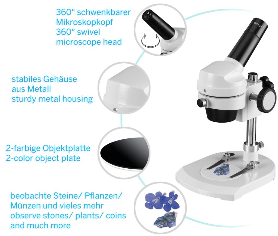 Bresser Bresser Junior Reflected Light Microscope 20X Magnification Hot